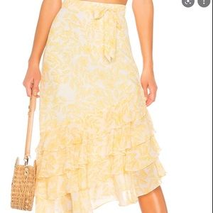 House of Harlow x Revolve Ali Skirt in Saffron floral